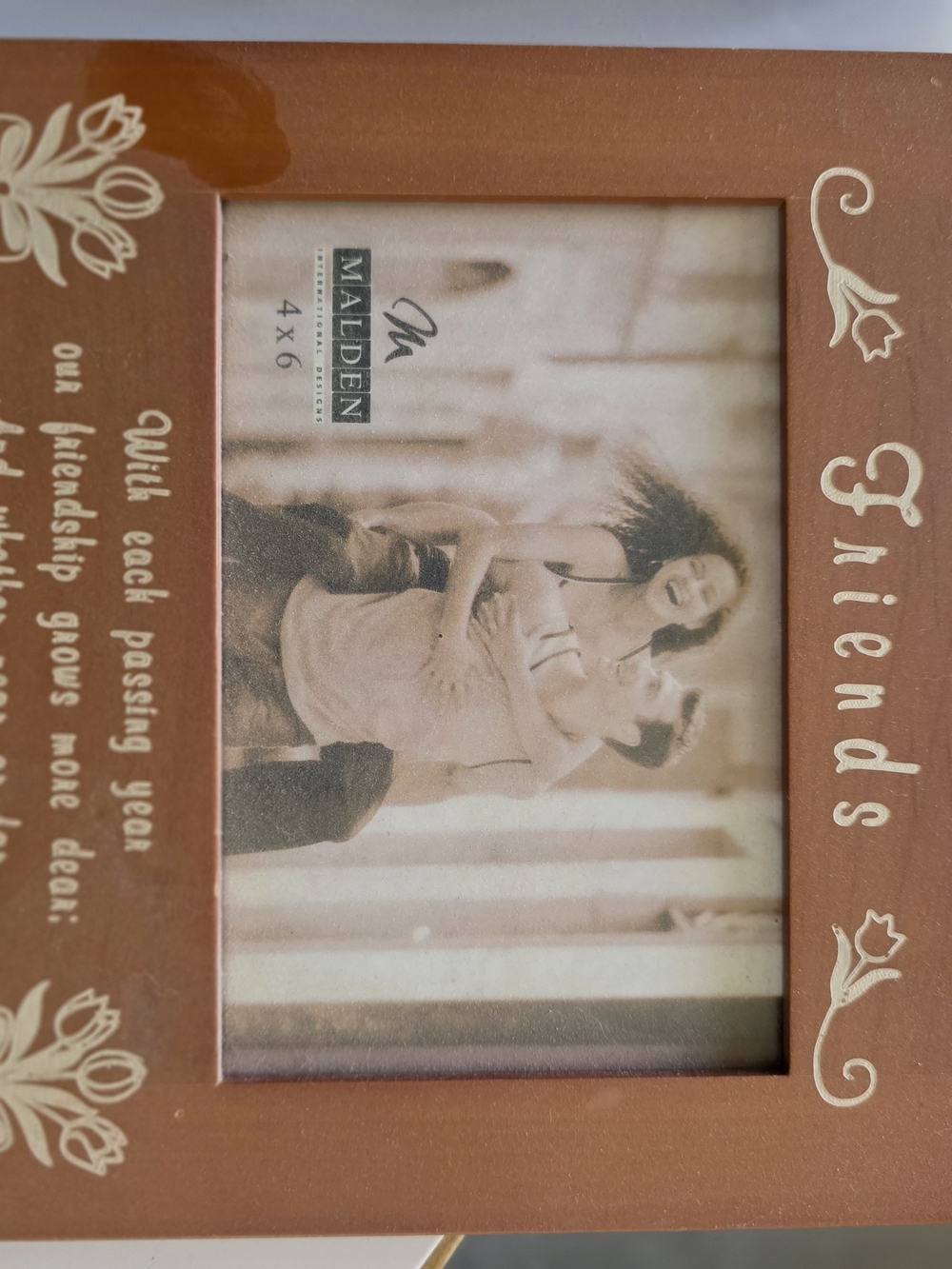 Malden Copper Brown 'Friends' Floral Photo Frame